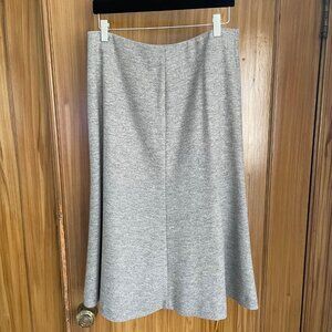 Gray A-Line Wool Blend Skirt/Elastic Waist/Size Large by UNIGLO